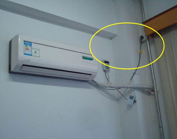 挂式空调插座位置图片图片