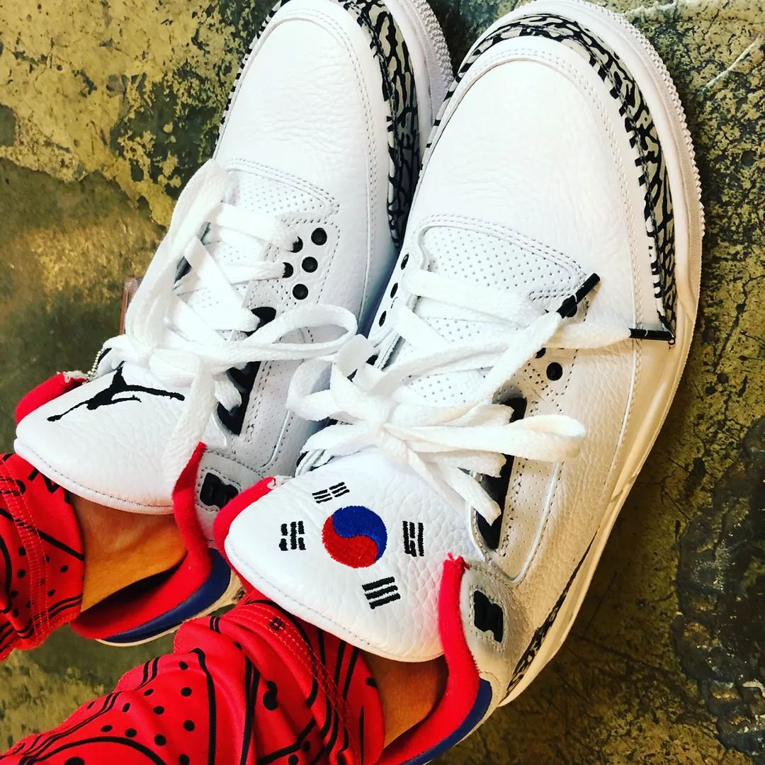 dj soda 抢先上脚 air jordan 3"korea"