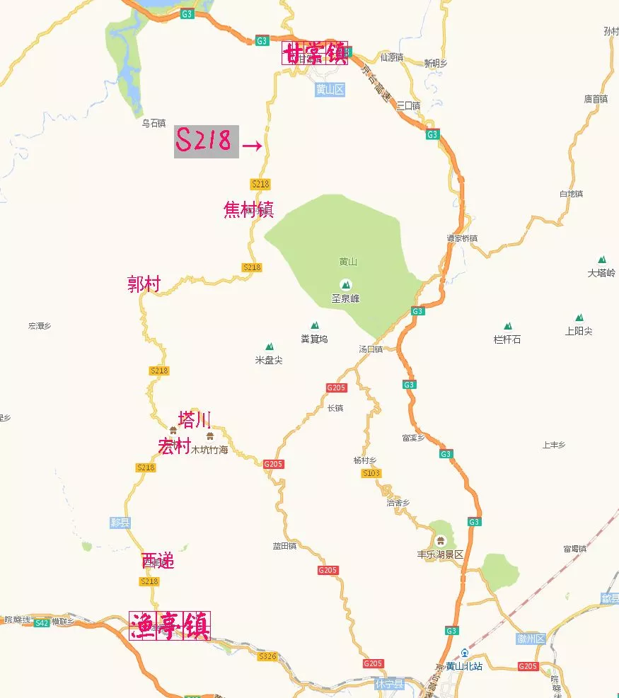 106省道全程线路图图片