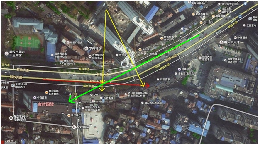 道路红线绿线示意图图片