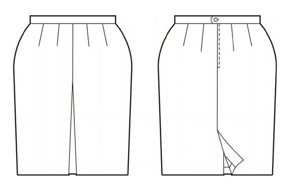 两节式节裙结构制图图片
