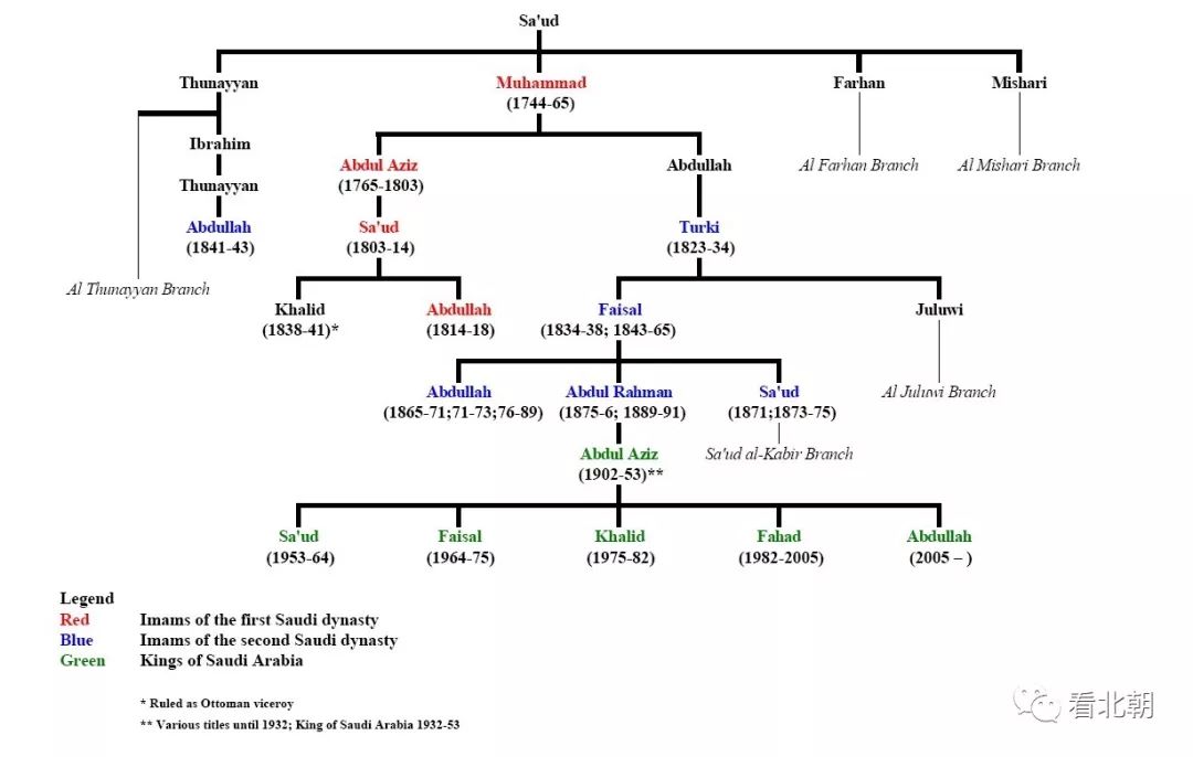 沙特王室谱系图片