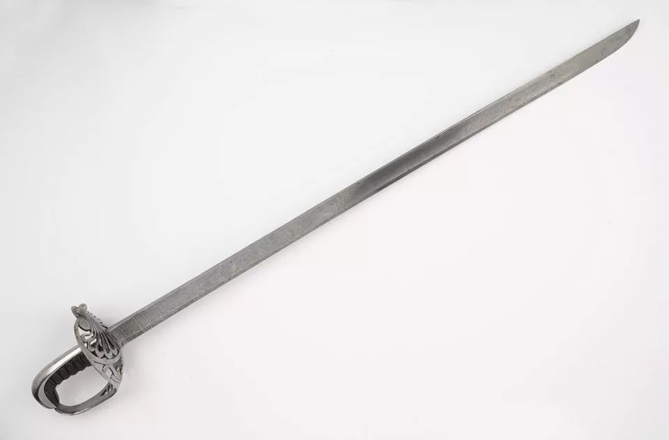英国1796重骑兵刀是奥地利1769年为重型骑兵而设计,仿照的是奥地利
