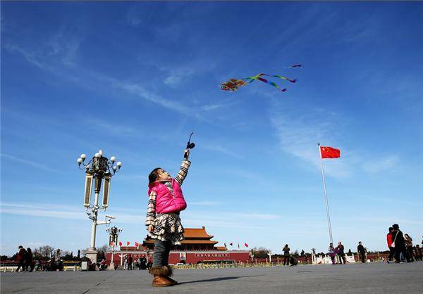 北京公园放风筝图片