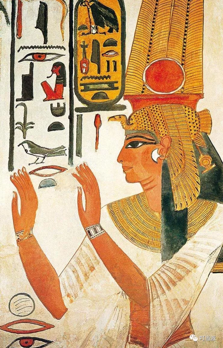 为什么埃及壁画里的人总是身体是侧着的眼睛是正面叮当说画014