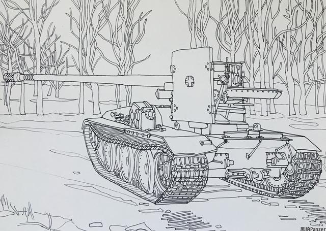 手绘军事系列——坦克世界里的德系坦克歼击车(部分)
