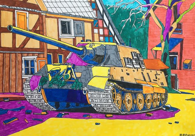 手绘军事系列——坦克世界里的德系坦克歼击车(部分)