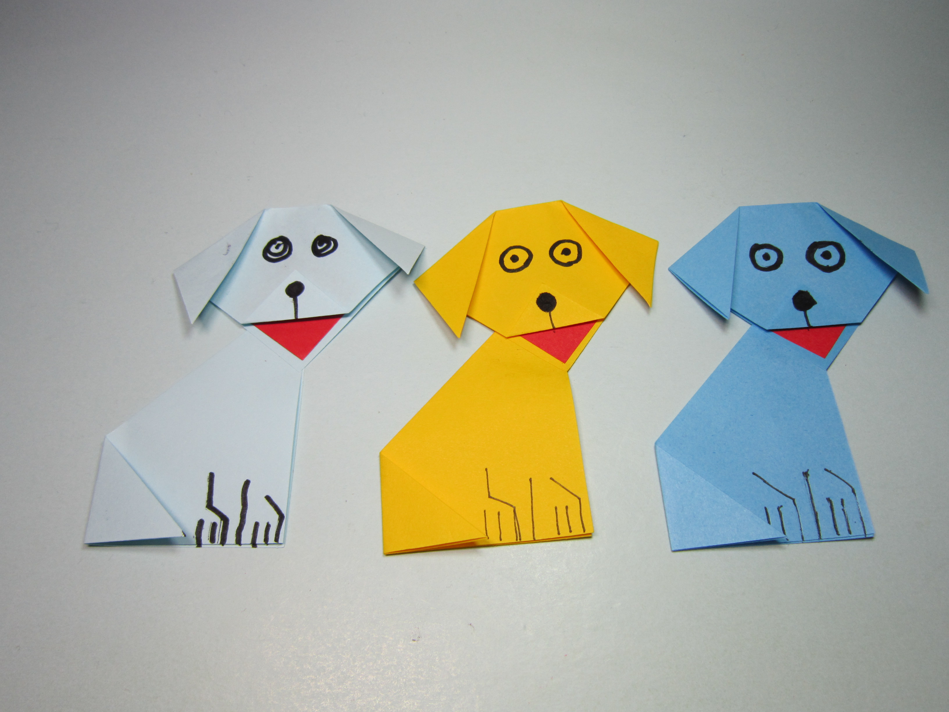 简单的手工折纸小狗图片