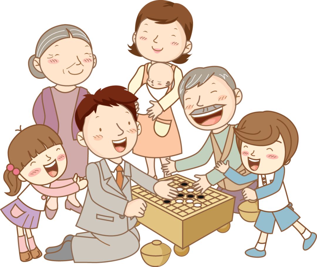 和爸爸下棋简笔画图片