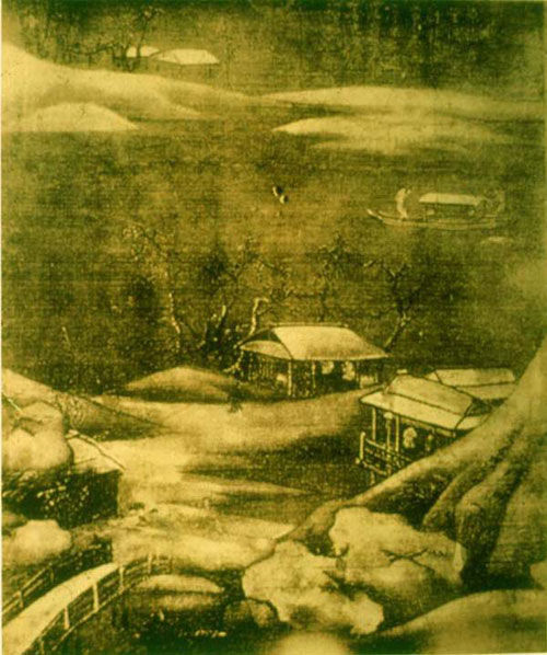 王维雪溪图高清图片