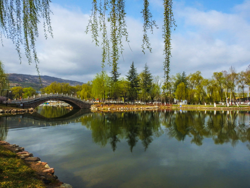 甘肃天水马跑泉公园春光风景如诗如画醉游人天之水网组图