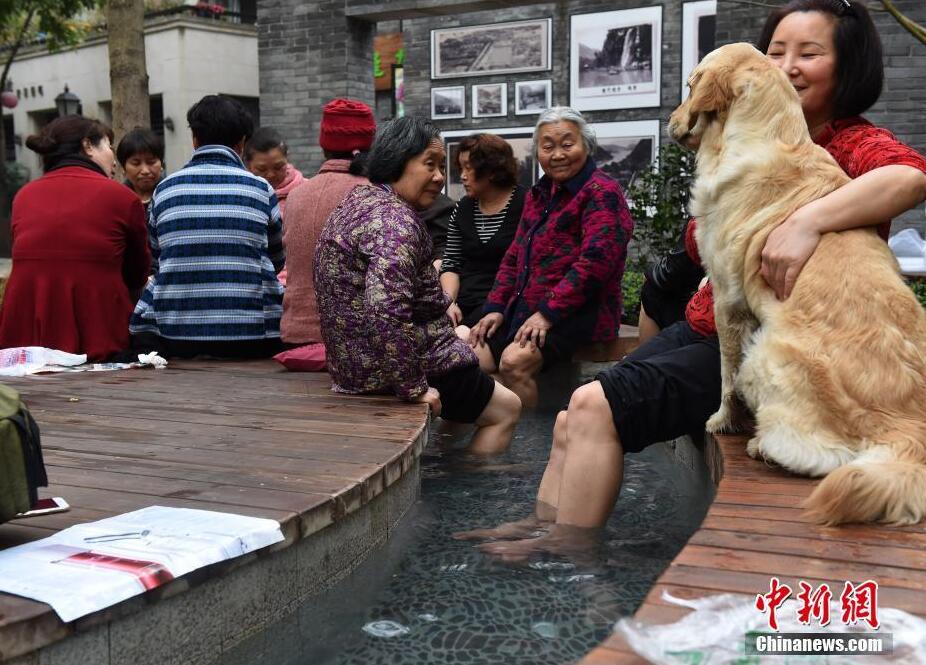 直接把富有硫酸钙镁泉质的温泉水引入博物馆