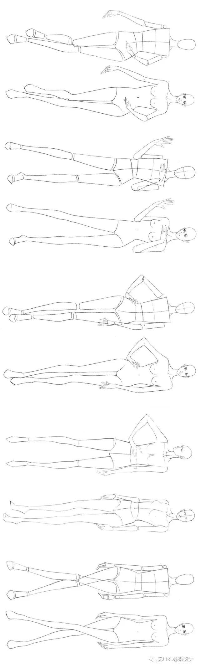 開學季300張男女童線描人體高清素材免費領取