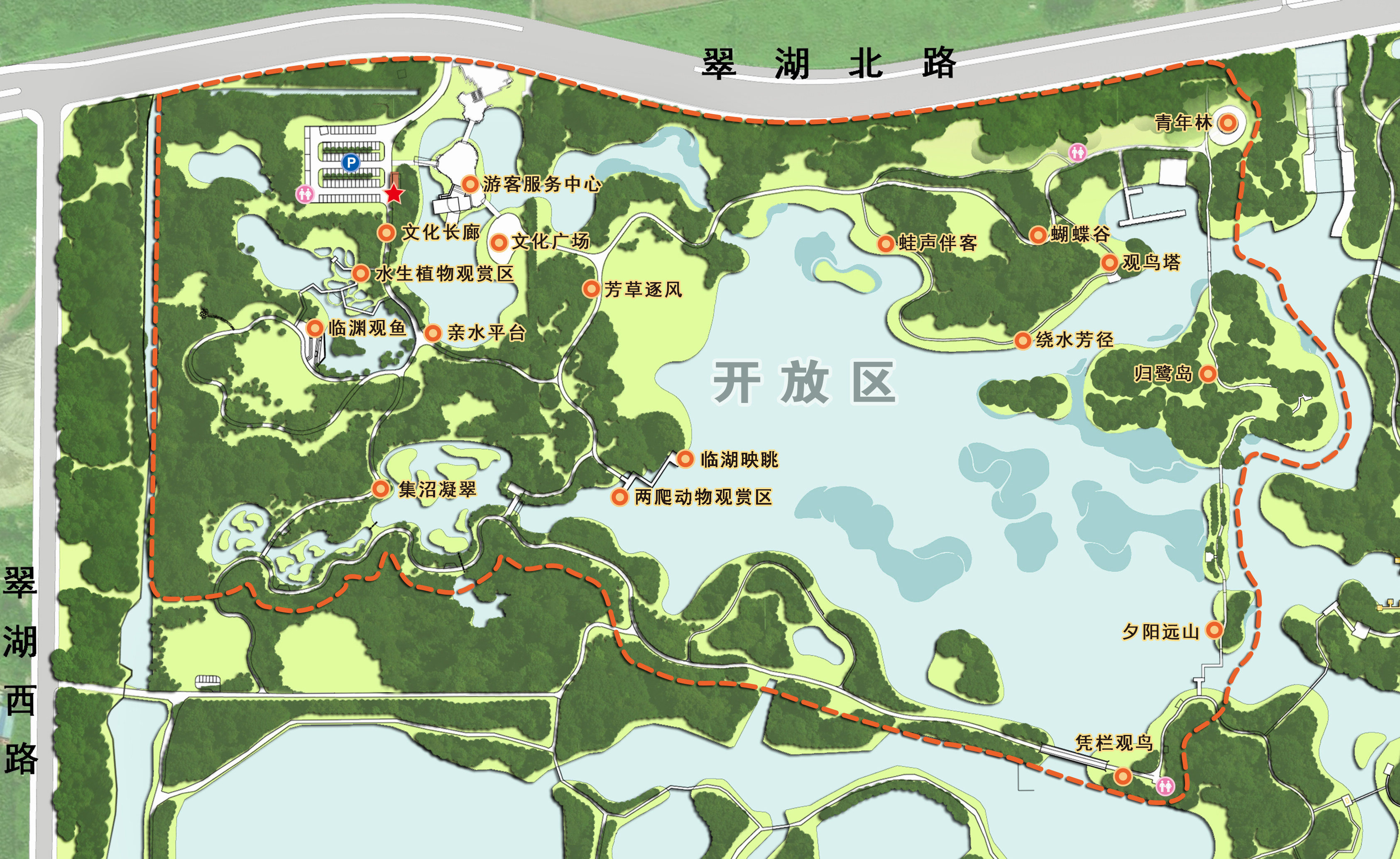 北京青龙湖公园地图图片