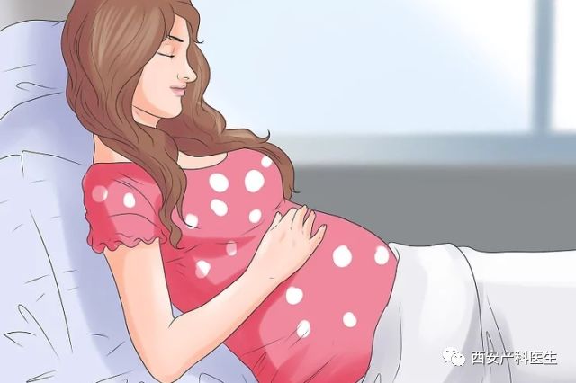 孕中期卧床保胎姿势图图片