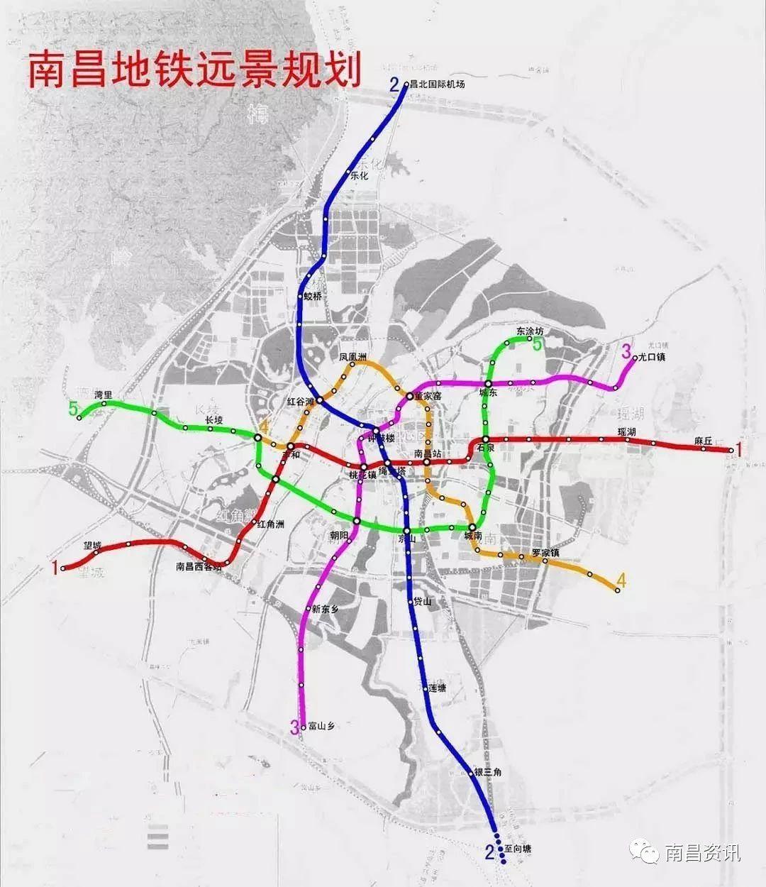 南昌地铁规划图高清图片