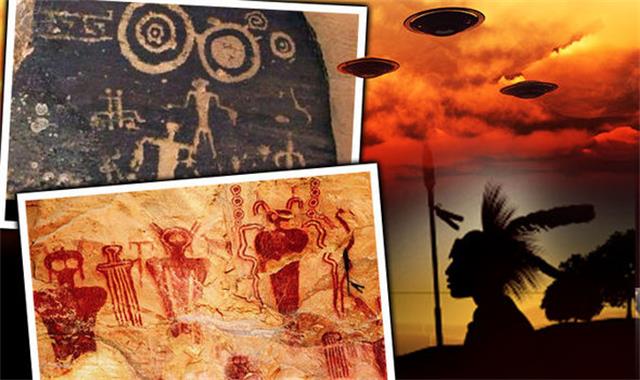 在美国洞穴壁画中发现的ufo证明古代外星人造访过地球?