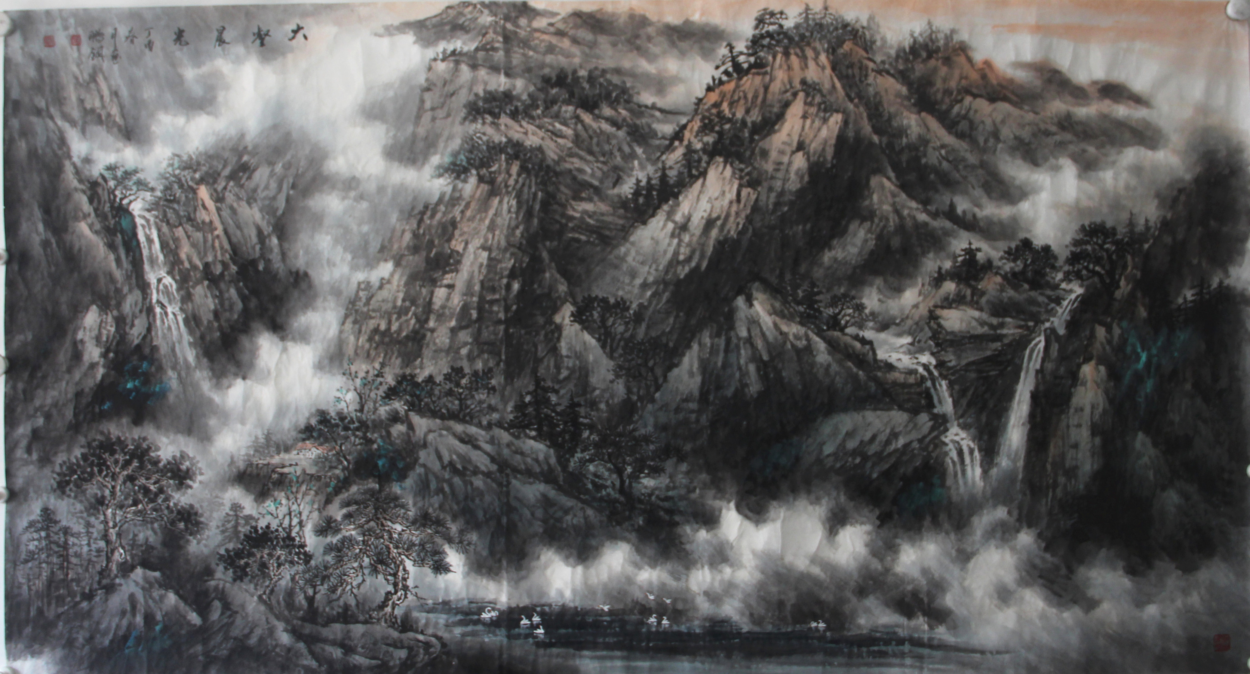 画家吴鹏的山水画图片