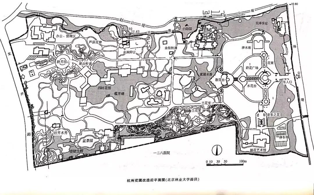 杭州花圃手绘地图图片