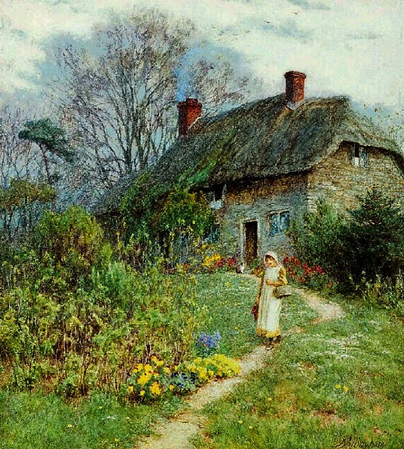 英国水彩女画家 helen allingham 水彩美术作品欣赏