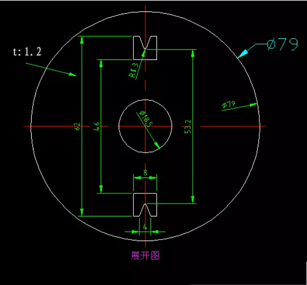 五金衝壓模具設計料帶展開實例