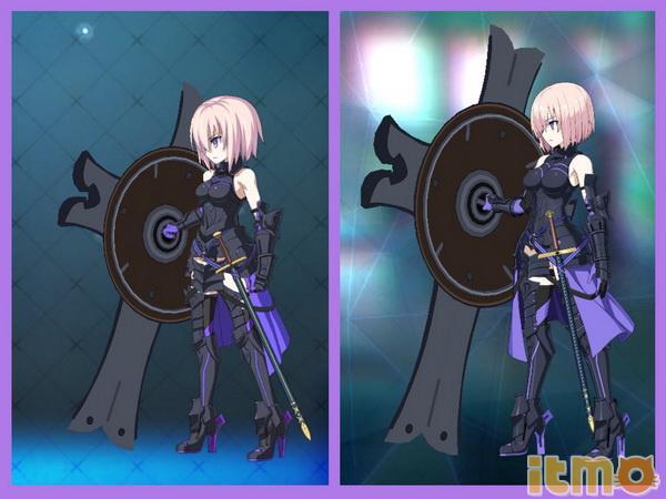 【fgo】玛修战斗模型重制后的新旧对比图