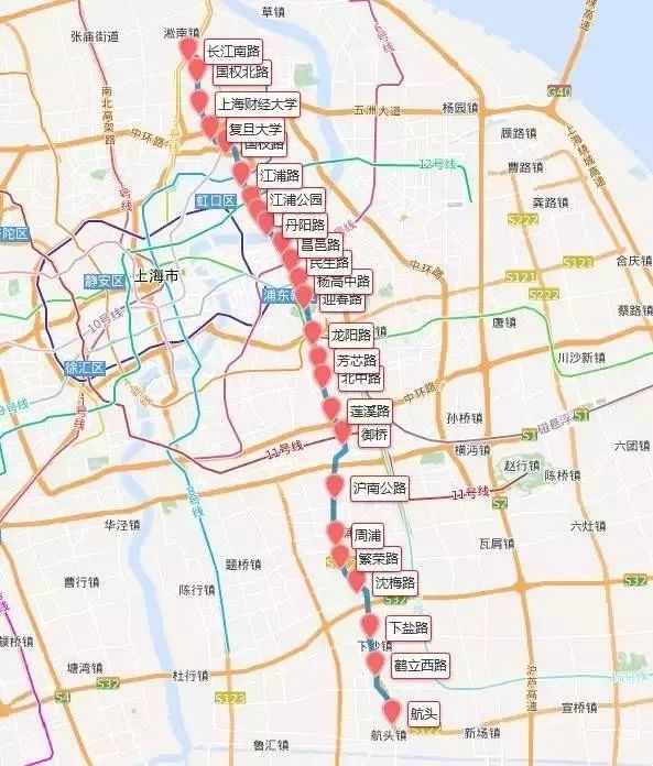 杨浦区地铁线路图图片