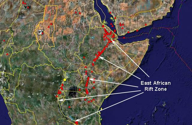 东非大裂谷卫星地图图片