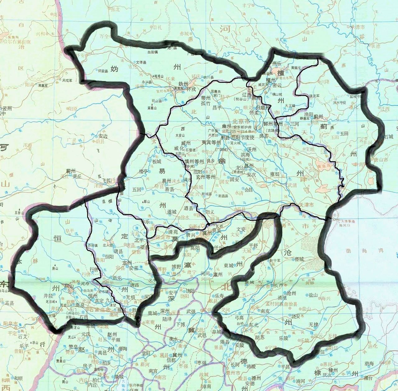 安禄山控制的三镇地图图片
