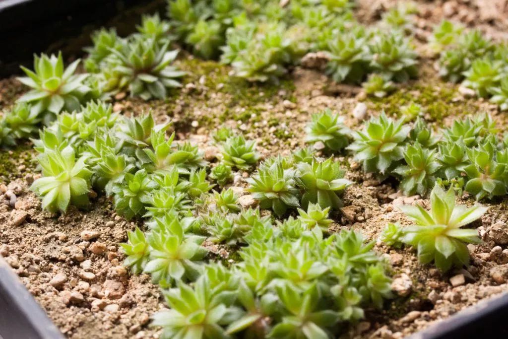 用多肉植物的種子培育盆栽幾個星期就能生根發芽