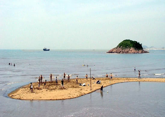宁波北仑洋沙山海滩图片
