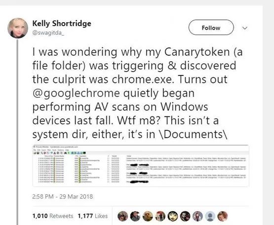 Chrome正在悄悄读取你电脑中的文件？谷歌：这是bug