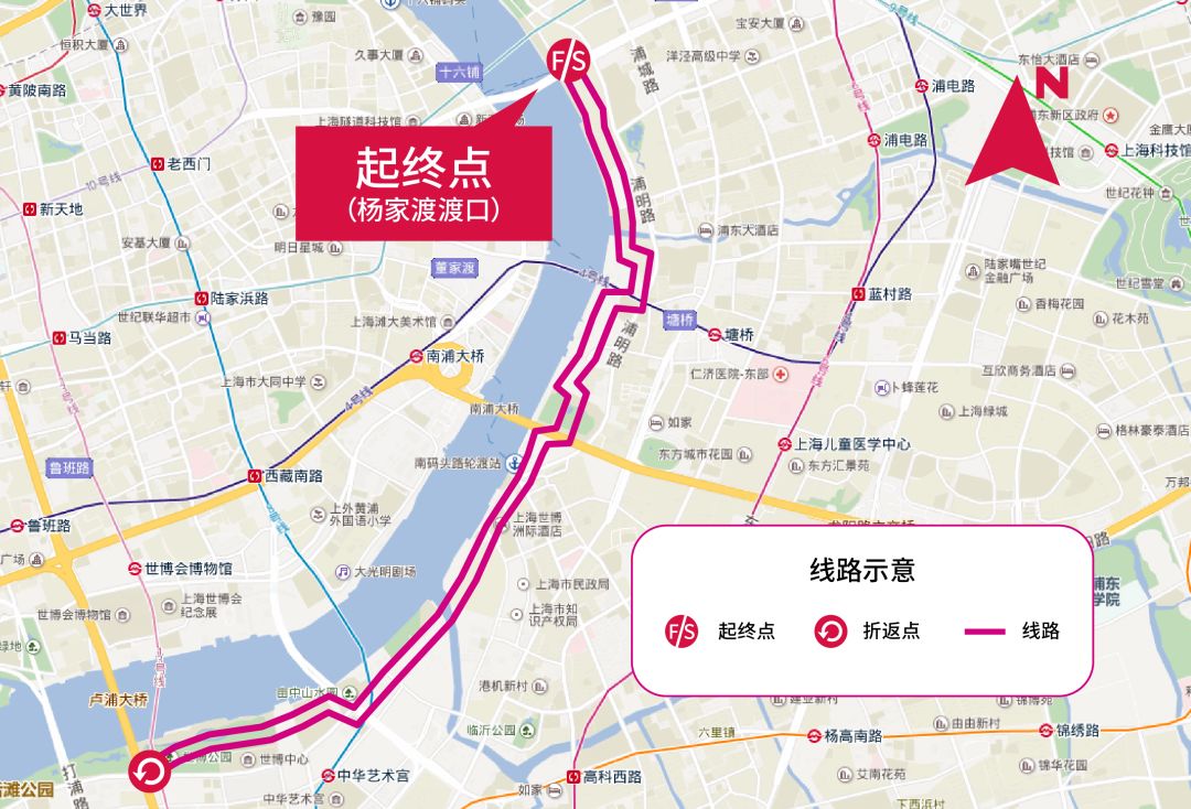 浦东滨江大道线路图图片