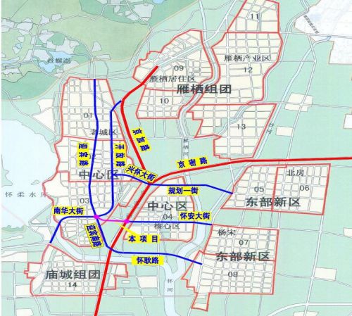 怀柔新城街区划分图片