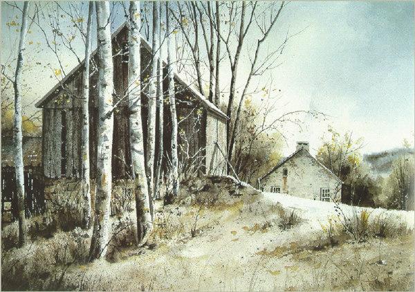 《静谧农庄》美国水彩大师 ray hendershot 作品欣赏