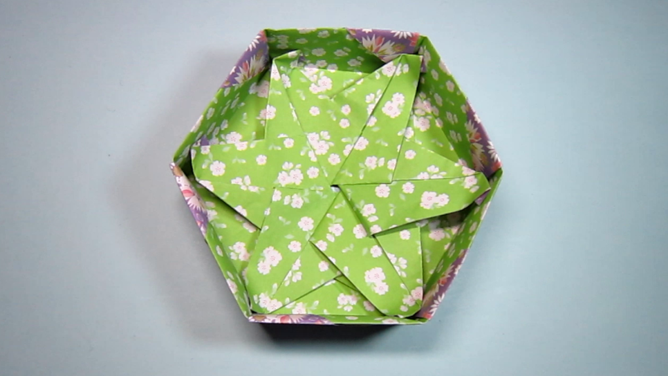 儿童手工折纸六角盒子,简单实用六角收纳盒的折法,diy手工制作视频