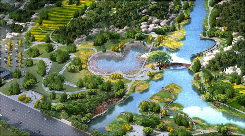 乐山湿地公园规划图片