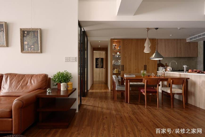 棕色地板与家具搭配图图片