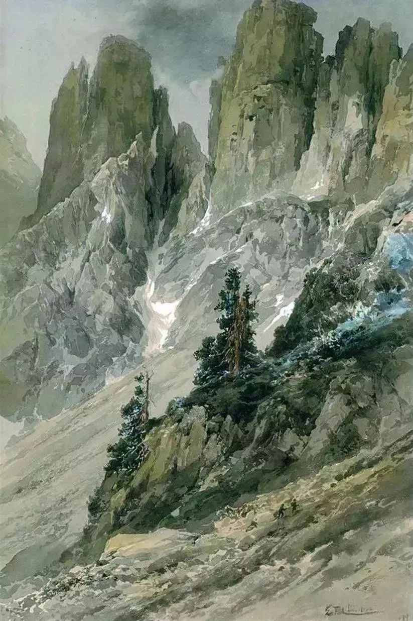 他爬上阿爾卑斯山,畫出世上最美的風景