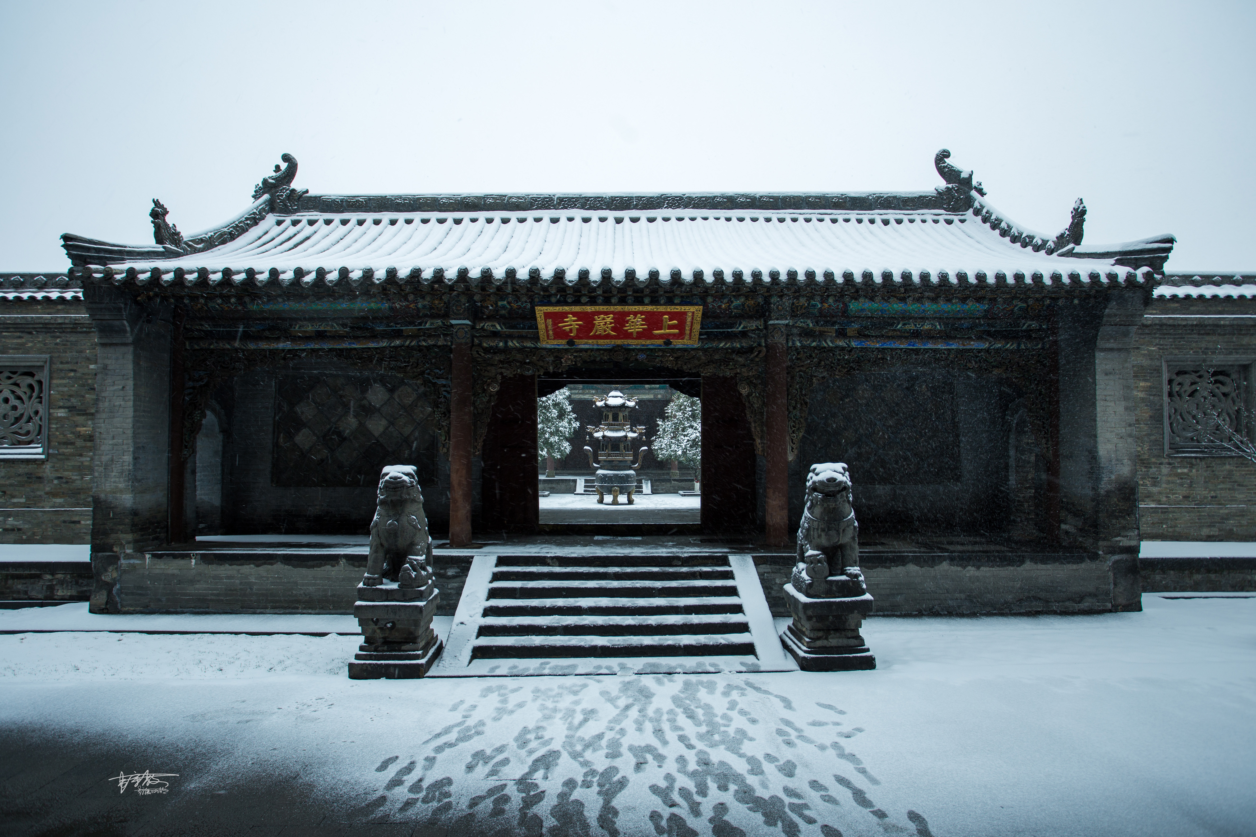 寺院图片雪景图图片