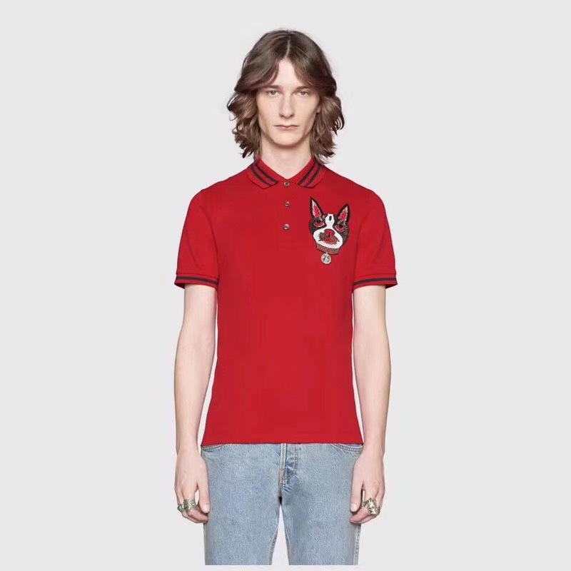 gucci/古奇18春夏狗年纪念版polo衫也可以这么帅气!