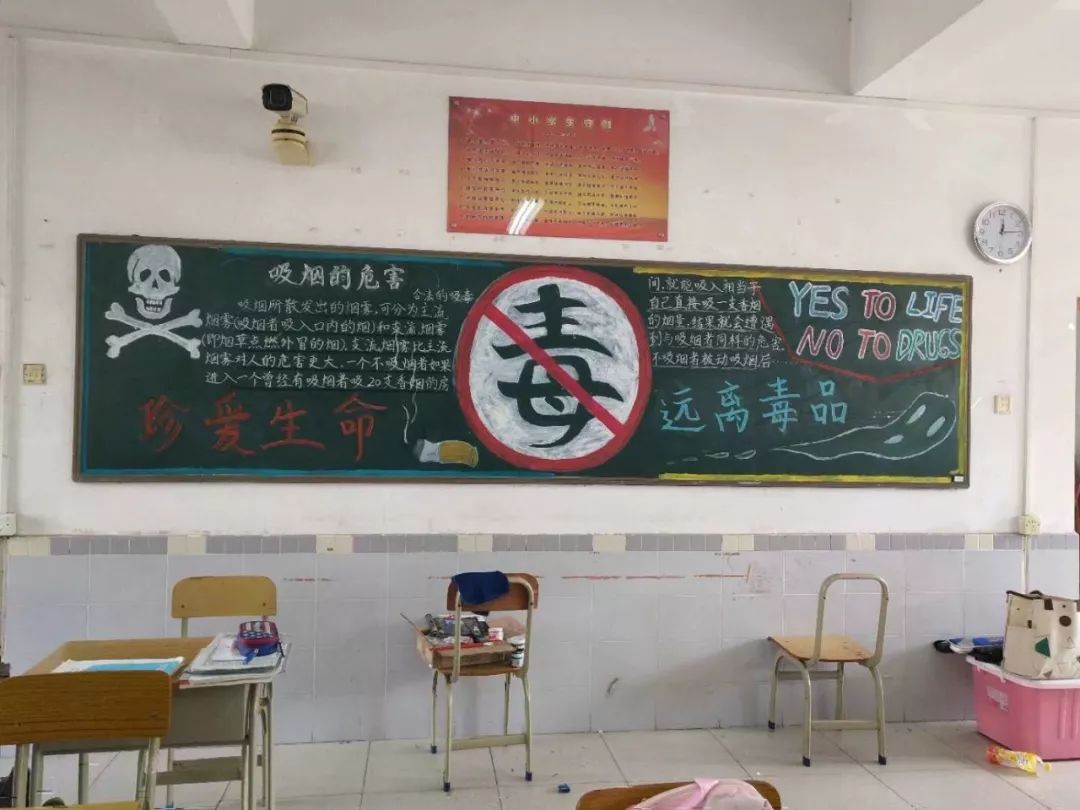 中学生禁毒黑板报图片图片