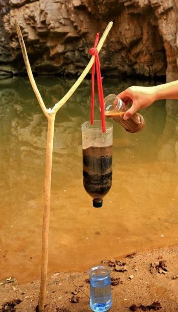 野外自制水过滤器图片