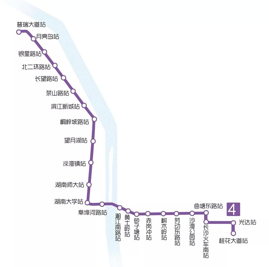 长沙地铁线路图4号图片