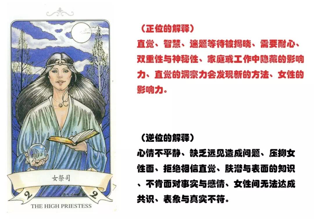 占星树 塔罗教程21 女祭司牌 充满了知性的直觉和智慧