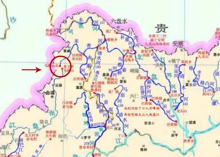 云南南盘江河流地图图片