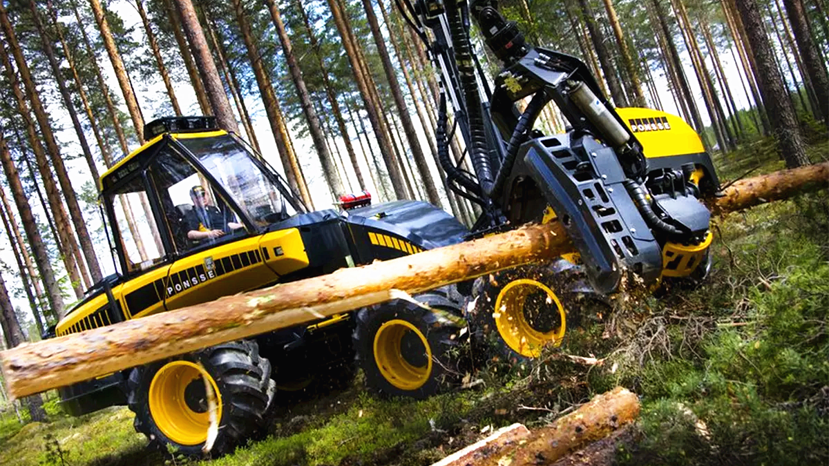 史上最强伐木机4小时轻松锯树1000根三天清空一片森林