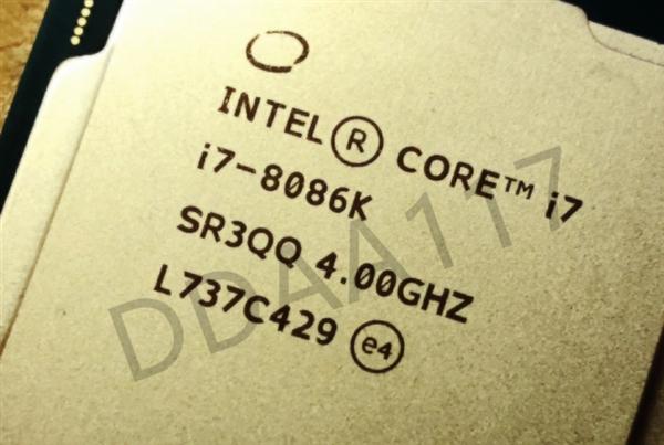 Intel处理器40周年纪念版i7-8086K曝光跑分：加速5.1GHz