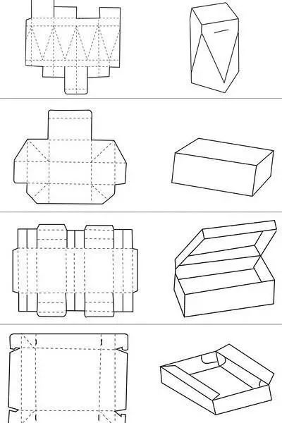 超全盒型展开图
