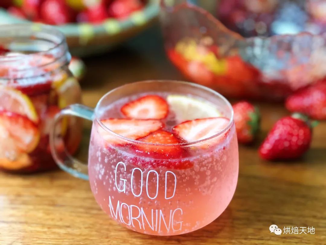 夏日特饮 清爽又好喝的草莓柠檬水,做法好简单